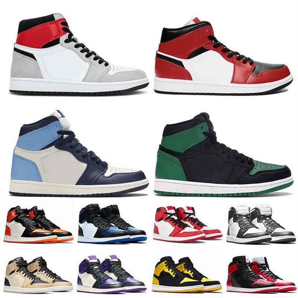 

jumpman 1 womens mens shoes 1s mid chicago black toe high og light smoke grey 1 trainers pine green obsidian sneakers334w