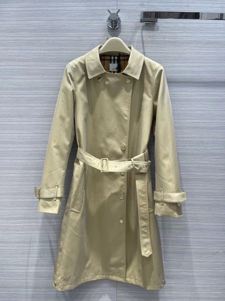 

milan runway women's trench coats 2022 new autumn winter lapel neck long sleeve panelled designer coats brand same style outerwear 0908, Tan;black