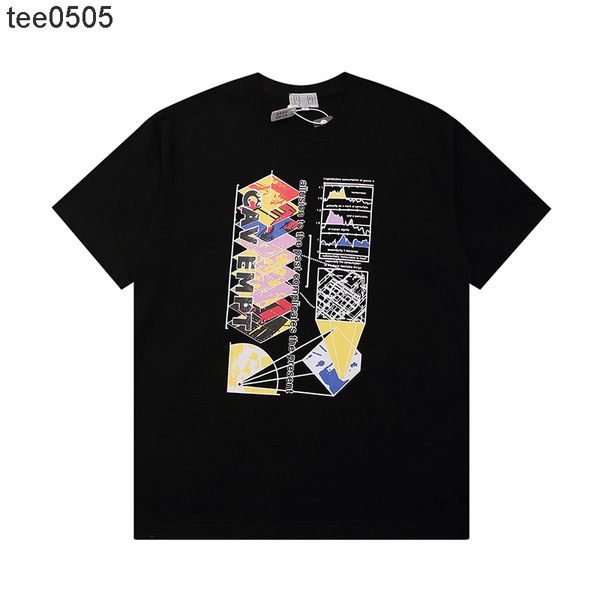 

2022 new essential color laser printed men's and women's loose short sleeve t-shirt, White;black