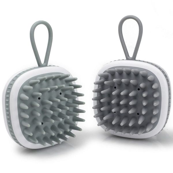 

hair brushes l shampoo brush scalp masr scrubber with soft sile shower dandruff wet and dry use encourage growth drop deliv rimmer amgeq, Silver