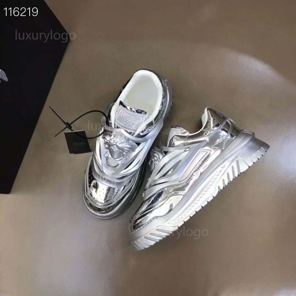 

odissea sneakers casual shoes men trainers thick greek soles triple black white multi-color 100% cattle leather size46 12