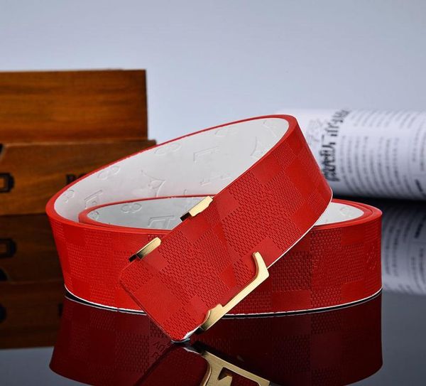 

men designers belts alloy v buckle waistband red white orange, Black;brown