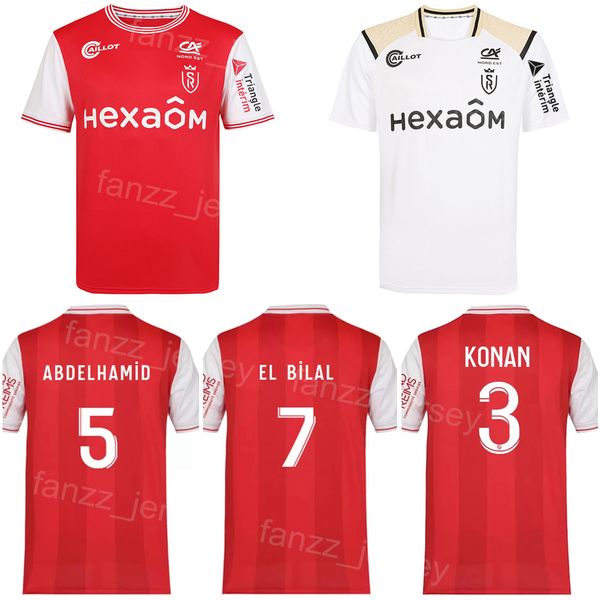 

club stade de reims 29 balogun soccer jersey 3 doumbia 28 locko 1 pentz 5 abdelhamid 15 munetsi 6 gravillon 7 toure 24 agbadou 19 van bergen, Black;yellow