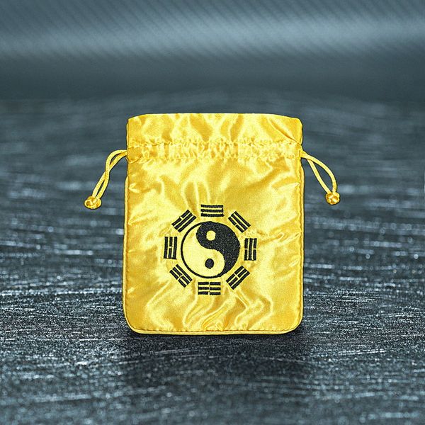 

10pcs custom small chinese bagua jewelry gift pouches satin cloth drawstring packaging bags sachet spices storage pouch with lined 4.7x5.9 i, Pink;blue