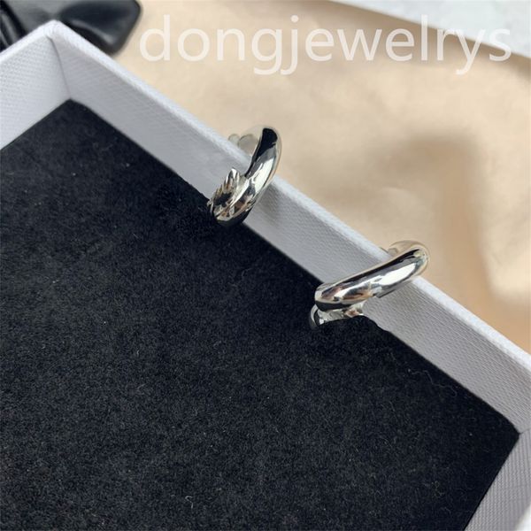 

round gold women dangle earrings versatile trend earring simple personality earrings stainless irregular ear cuff dongjewelrys, Silver