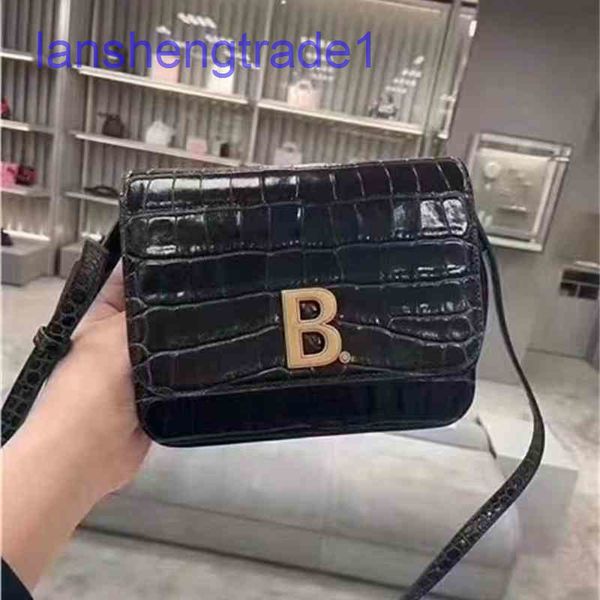 

cowhide designer b crocodile small square tofu single shoulder messenger bag