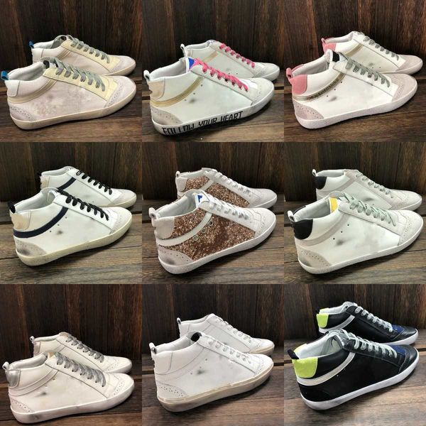 

sneakers shoe casual shoes trainers men shoe designer italy brand golden sequin classic white do-old dirty