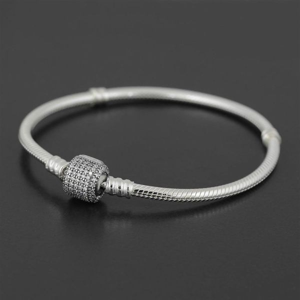 

authentic 925 sterling silver bracelet bangle with logo engraved for european charms and bead 10pcs lot you can mixed size sh274s, Golden;silver