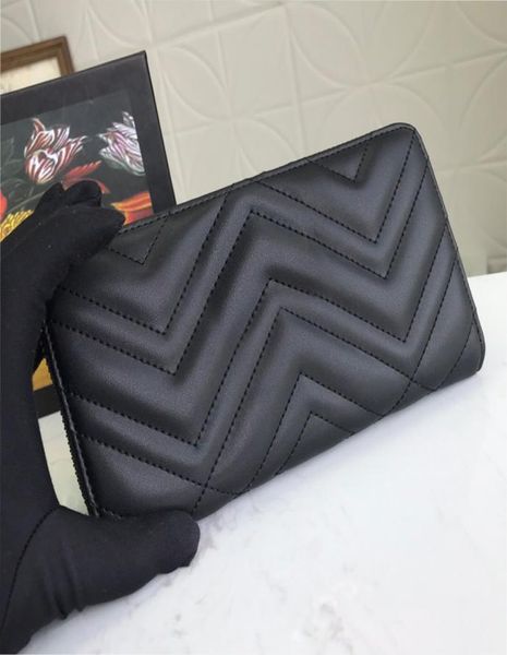 

2021 new soho double zipper female designer wallet men and wom, Red;black