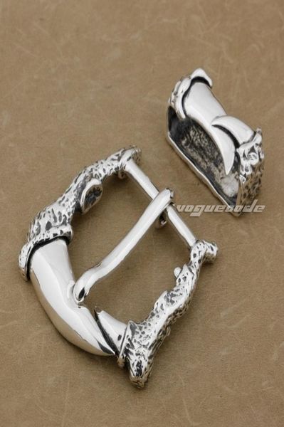 

linsion huge heavy 925 sterling silver dragon claw mens biker punk belt buckle 9c009, Slivery;black