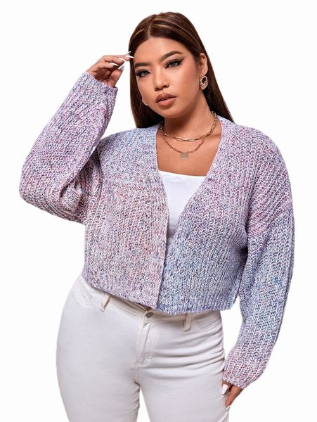 

plus size t-shirt plus space dye drop shoulder duster cardigan v0hn#, Black