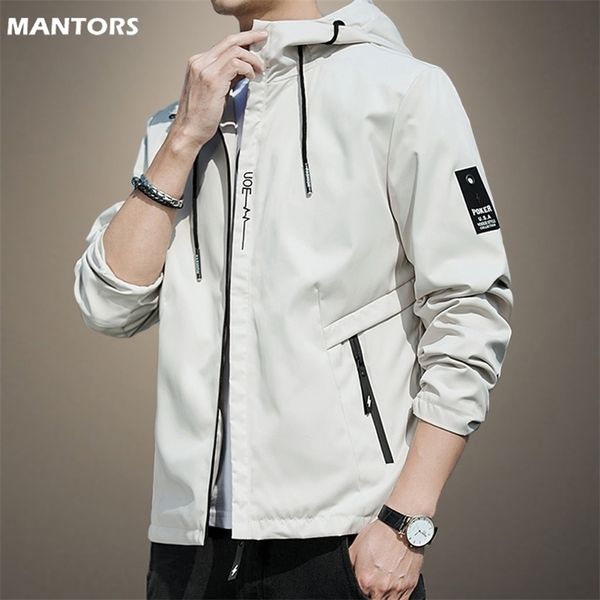 

men's jackets hooded mens bomber spring autumn windbreakers zipper light for men casual coat oversized 5xl 220908, Black;brown