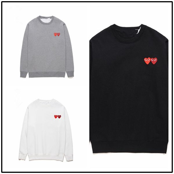 

women's hoodies sweatshirts heyplay fashion brand pullover with plush long sleeve sweater peach heart men's women's clothing, Black