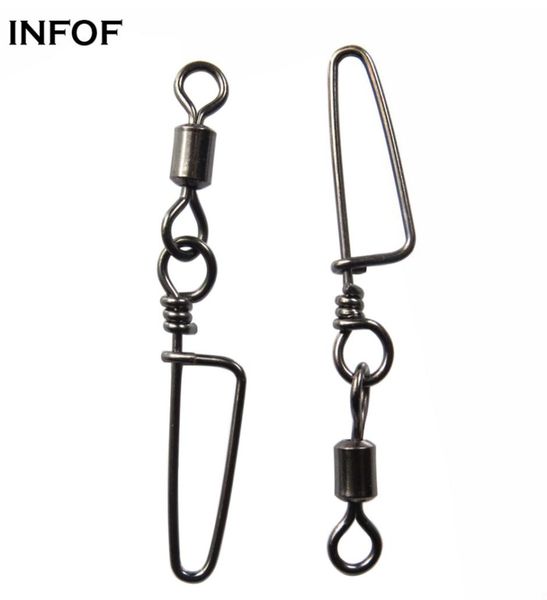 

infof brand 500pcslot f2023 rolling swivel with coastlock snap fishing tack
