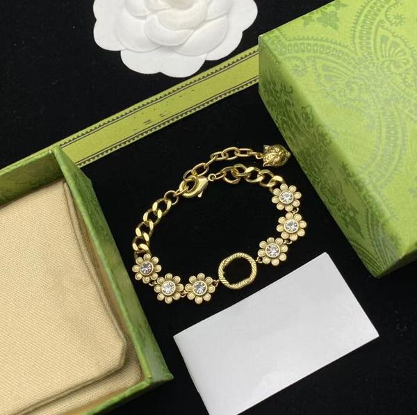

sun flowers bracelet for women girls elegant punk cute silver chain stainless steel cuff bangle fashion couple jewelry, Golden;silver