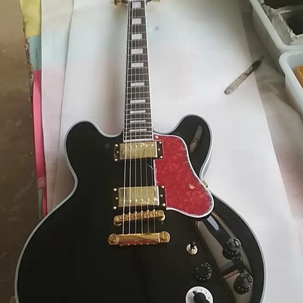 

jacey guitar store customized lucille black semi-hollow jazz electric guitar