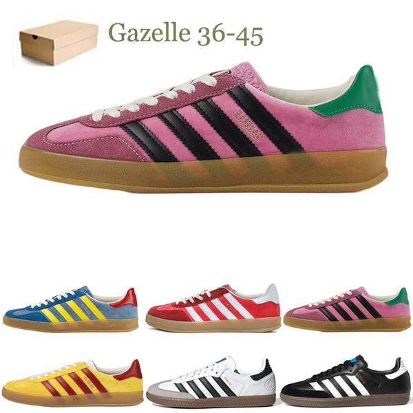 

women gazelle sneakers shoe designer casual shoes luxury gazelles sneaker embroidery design sneaker retro fluff upper rubber comfortable jog