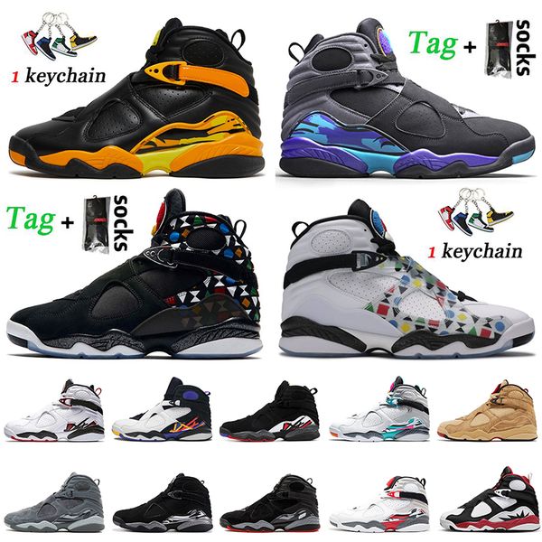 

wholesale 2022 fashion jumpman 8 basketball shoes aqua black taxi 8s paprika rui hachimura samurai size 13 sneakers quai 54 white cool grey