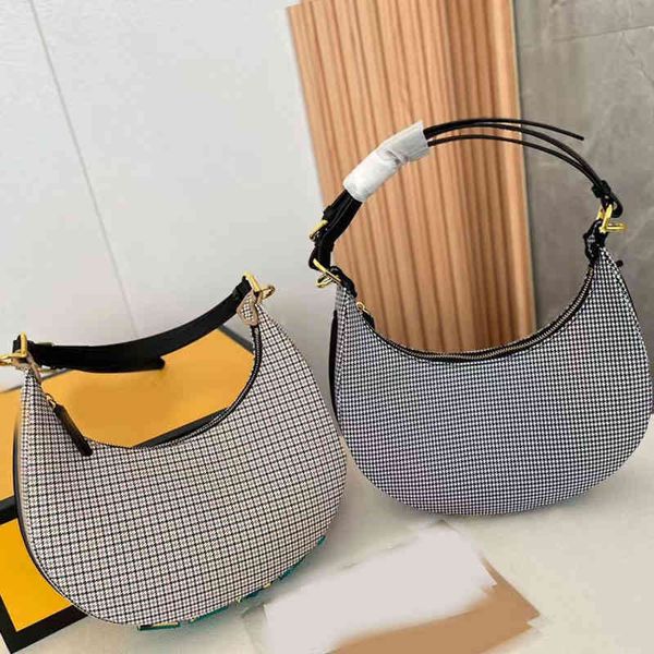 

evening bags cross body bags designer mini handbags women half moon wrist bag lattice shoulder bags messenger crossbody clutch lady purse 22