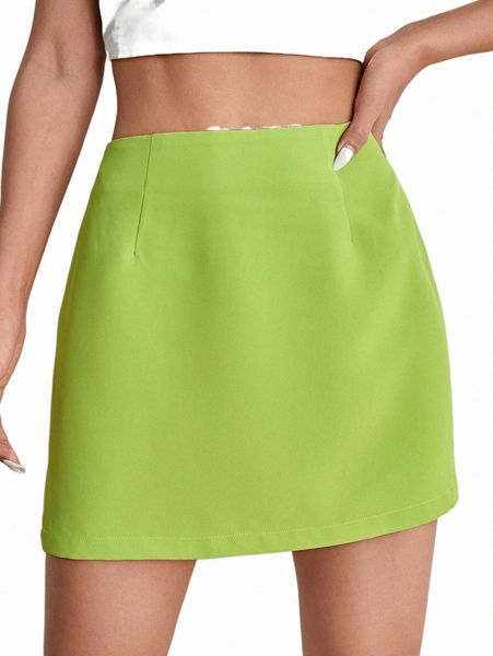 

skirts solid high waist skirt 2022 new 2022 new 59lj#, Black