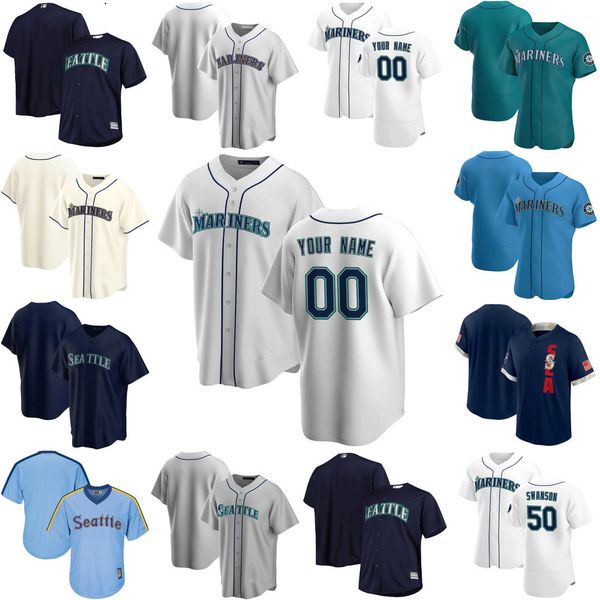 

custom jersey mens women youth seattle''mariners''65 casey sadler 33 justus sheffield 50 erik swanson 22 luis torrens ba, Blue;black
