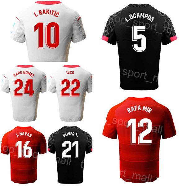 

2022 2023 club soccer 5 lucas ocampos jerseys 15 youssef en-nesyri 24 papu gomez 10 ivan rakitic 9 jesus corona 17 erik lamela football shir, Black;yellow