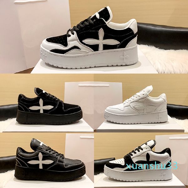 

shoes smfk compass skater low platform calfskin triple white black velvet leather top, White;red