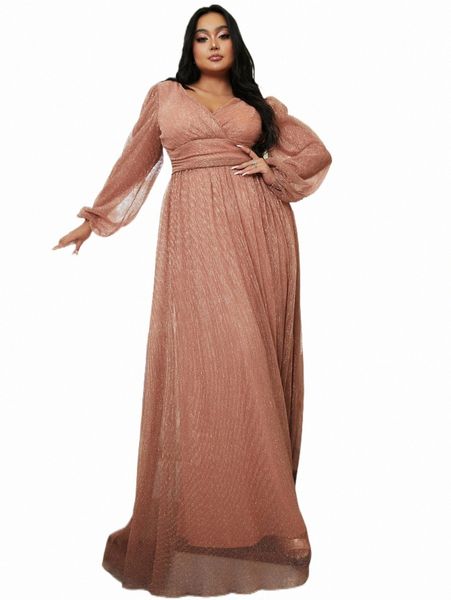 

plus size dresses seomiscky plus surplice neck lantern sleeve mesh dress p0pp#, Black