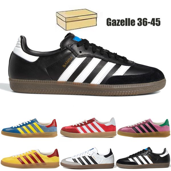 

outdoor casual shoes sneakers trainers fashion shoe white pink green gold red velvet beige black canvas men women designer gazelle