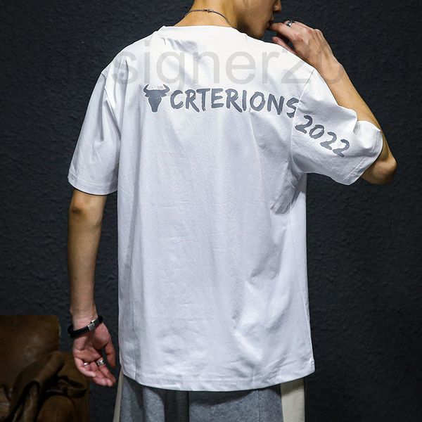 

men's hoodies & sweatshirts designer 2022 new summer thin letter short sleeve t-shirt men's korean fashion brand versatile elastic, Black