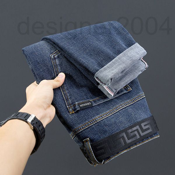 

men's jeans designer boys' ruffian handsome harlan pants trend versatile men's wear spring and summer elastic loose conical s, Blue