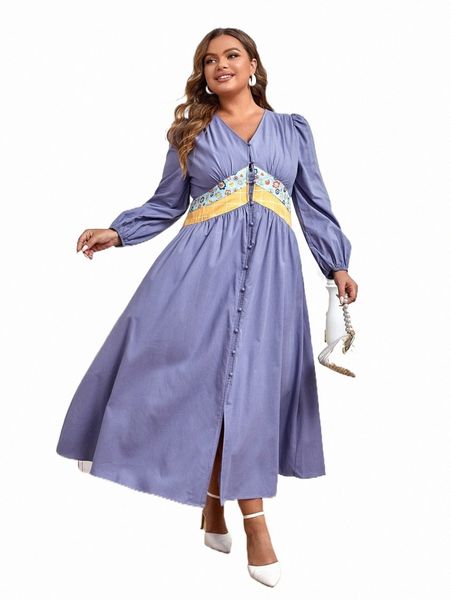 

plus size dresses x annetc plus colorblock button front dress d2sg#, Black