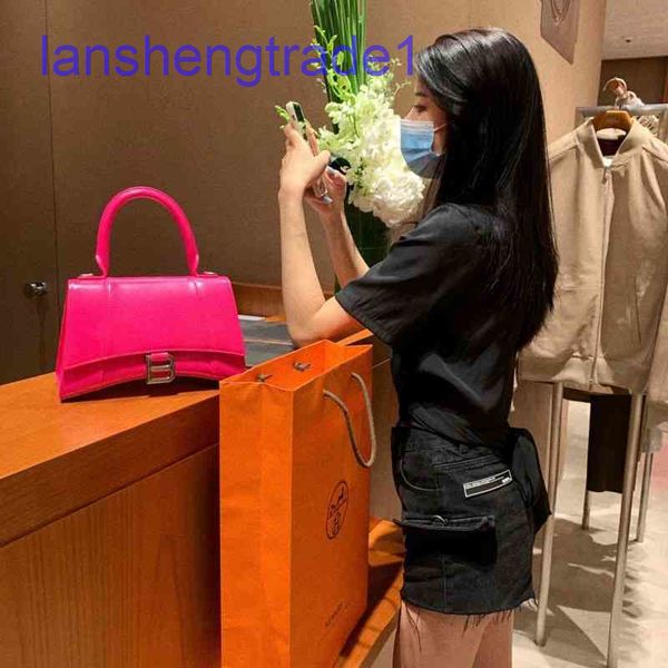 

designer balenciga handbags red net 2022 b women's crocodiless b-shaped hourglassb single shoulder messenger mini small square bag