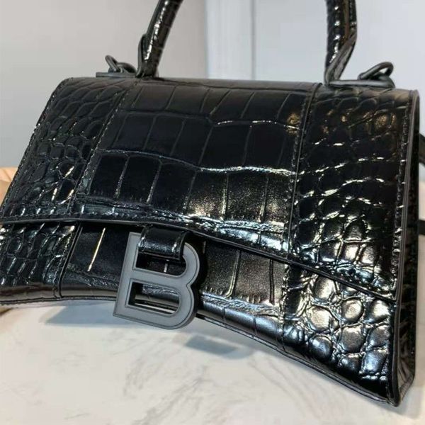 

women handbags classic balencigass bags chaowang women's red home leather crocodile b-shaped hourglass portable shoulder mini