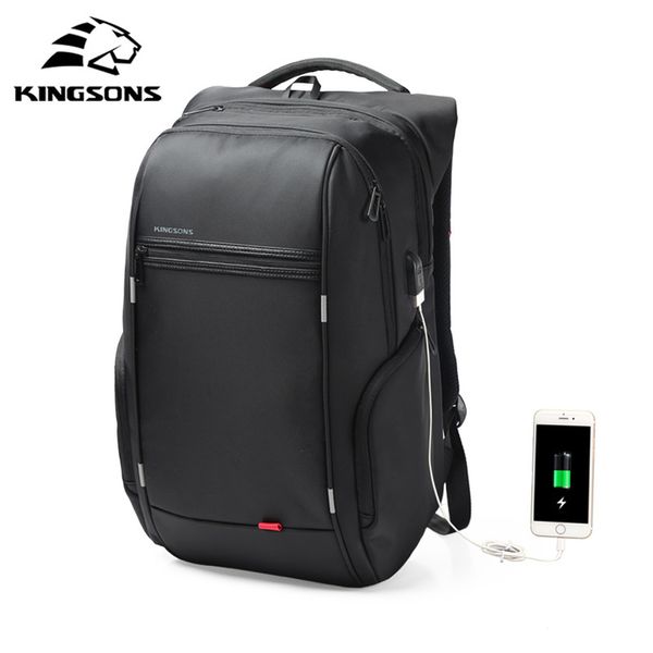 

school bags kingsons 15"17" lapbackpack external usb charge computer backpacks anti-theft waterproof bags for men women 220908
