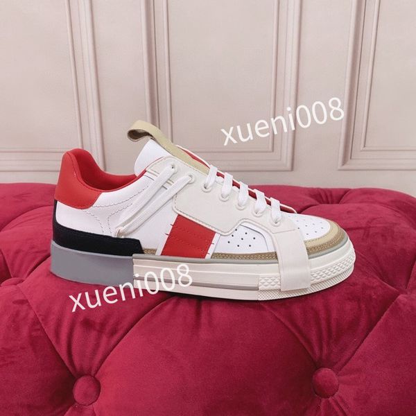 

trainer casual shoes flat mens designers sneaker 34-41 fashion platform women vintage flowers white leather hc210405, Red;white