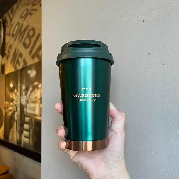 

mugs 2021 starbucks cup dark green emma stainless steel thermos cup 384ml