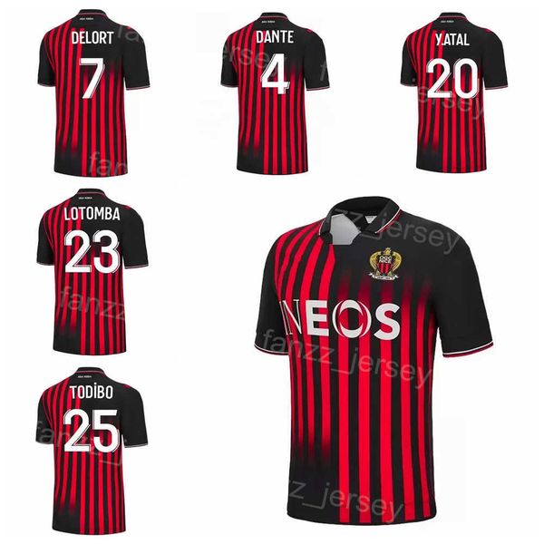 

2022 2023 club ogc nice delort soccer jersey ramsey dante todibo thuram lotomba gouiri bard stengs lemina rosario schmeichel football shirt, Black;yellow