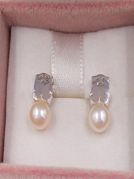 

earrings pendientes dolls de plata bear jewelry stud 925 sterling silver fi, Golden;silver