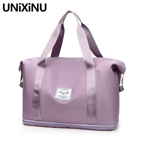 

duffel bags large capacity travel for women waterproof female luggage tote handbag duffle weekend sport gym storage shoulder 220908