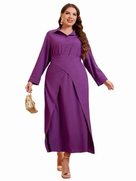 

plus size dresses plus solid button front tie back dress t5vo#, Black