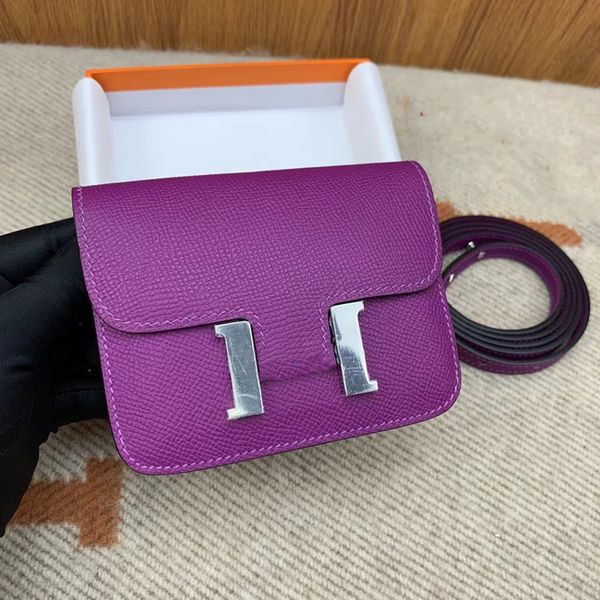 

10a new handmade beeswax line women bag designer leather epsom luxury mini small clutch classic fashion waist bag bumbags wallet one shoulde