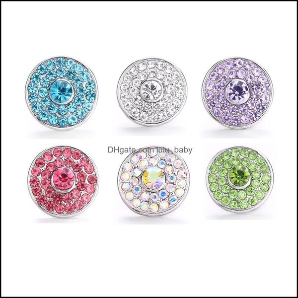 

other colorf crystal filled snap button jewelry components sier 18mm metal snaps buttons fit bracelet bangle noosa for w dhseller2010 dhjdb, Blue;slivery