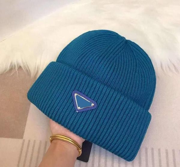 

fashion autumn winter luxury designer letter knitted beanie man woman mankong embroidery sun casual design square hat, Blue;gray