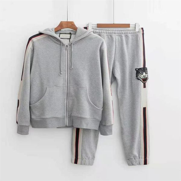 

2019 fall new fashion mens designer grey hooded tracksuits - us size sweatsuit - mens training jogging sweat track suits284y, Gray