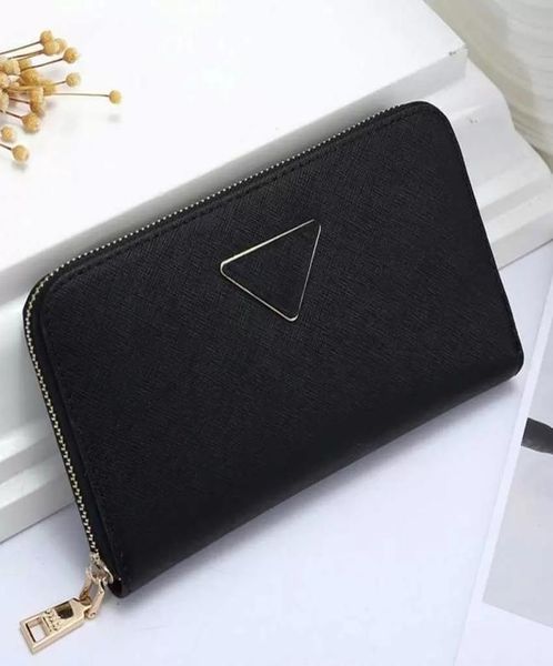 

whole luxurys designer wallet wallets triangle letters classic long wallets men and women coin purses handbags, Red;black
