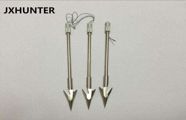 

3 pk stainless steel fishing arrow heads broadheads for slings fishing arro