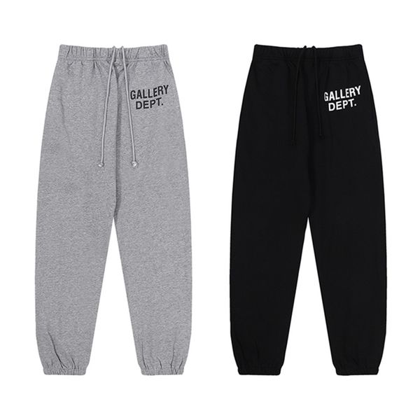 

trendy galleryes classic pants sports basic terry brand men women's, Black