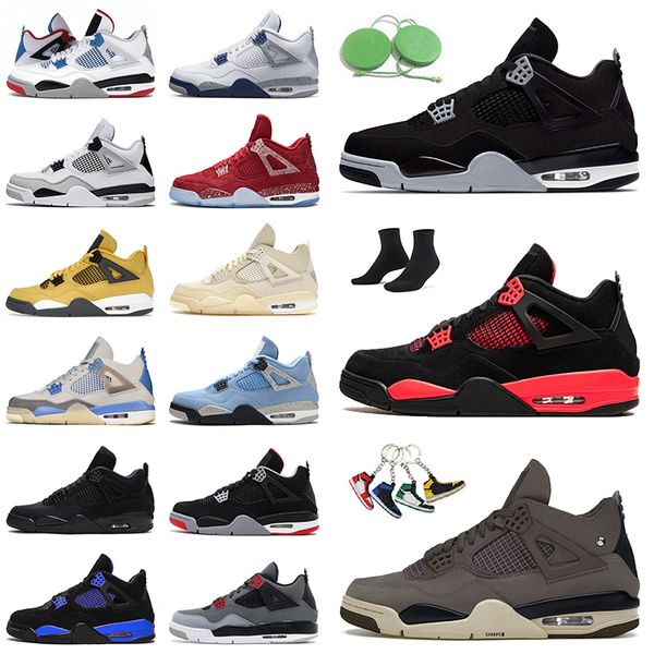 

jumpman 4 authentic basketballs shoes military black cat 4s sports pure money men trainers j4 red thunder white oreo violet ore infrared mid