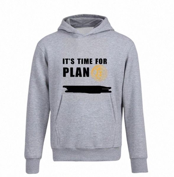 

men's hoodies & sweatshirts men's hoodies & sweatshirts time for plan btc crypto currency sweatshirt fleece custom cotton hoody ca, Black
